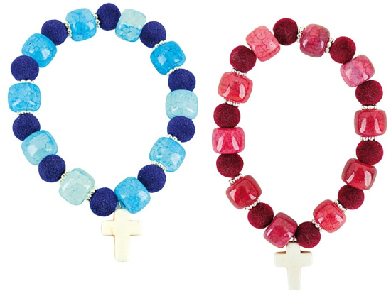 ARMBAND ALABASTER ROT/BLAU
